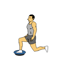 split squat on sissel board with sitfit