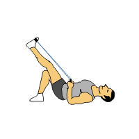 Supine calf extensions with fit band