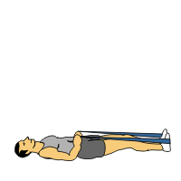 Supine calf raises with fit band
