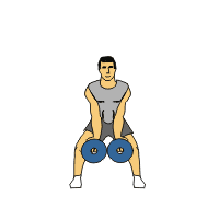 bent over raise thumbs up