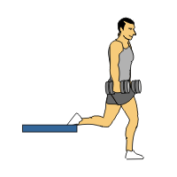 bulgarian DB split squat